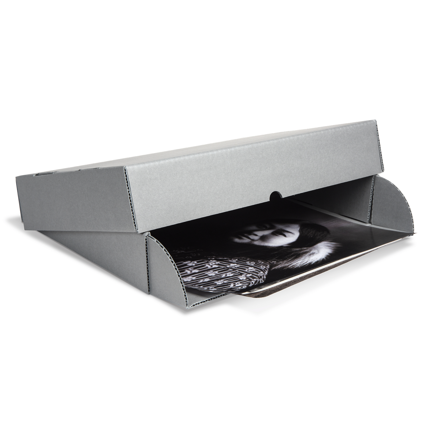 Gaylord Archival® B-flute Drop-Front Clamshell Box