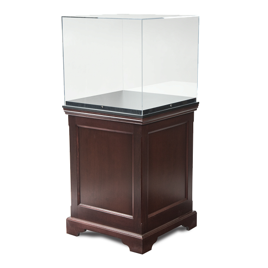 Gaylord Archival&#174; Hudson&#153; Chester Recessed Panel Pedestal Exhibit Case with UV Acrylic & Humidity Control