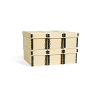 4 3/4H x 4 1/2W x 11 3/4L - Fits 6 (2 levels of 3) in 1 Record Storage Carton. Shown in Light Tan. All boxes sold separately.