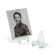 Acrylic Miniature Triangular Display Easels (12-Pack)