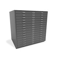 Gaylord Archival&#174; Extra-Large Locking 15-Drawer Horizontal Flat File