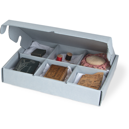 Gaylord Archival&#174; B-flute Divided 6-Compartment Clamshell Box