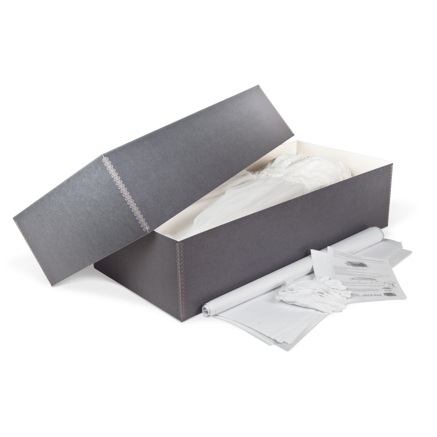 Gaylord Archival® Unbuffered Blue/Grey Barrier Board Extra-Large Costume & Dress Preservation Kit