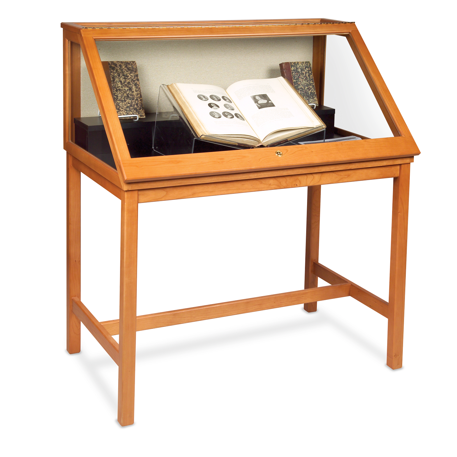 Gaylord Archival® Sedgwick™ Slant-Front Exhibit Case with LED Lighting