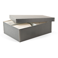 Gaylord Archival® Blue/Grey Barrier Board Shallow Lid High-Capacity Photo Box Gaylord Archival® Blue/Grey Barrier Board Shallow Lid High-Capacity Photo Box