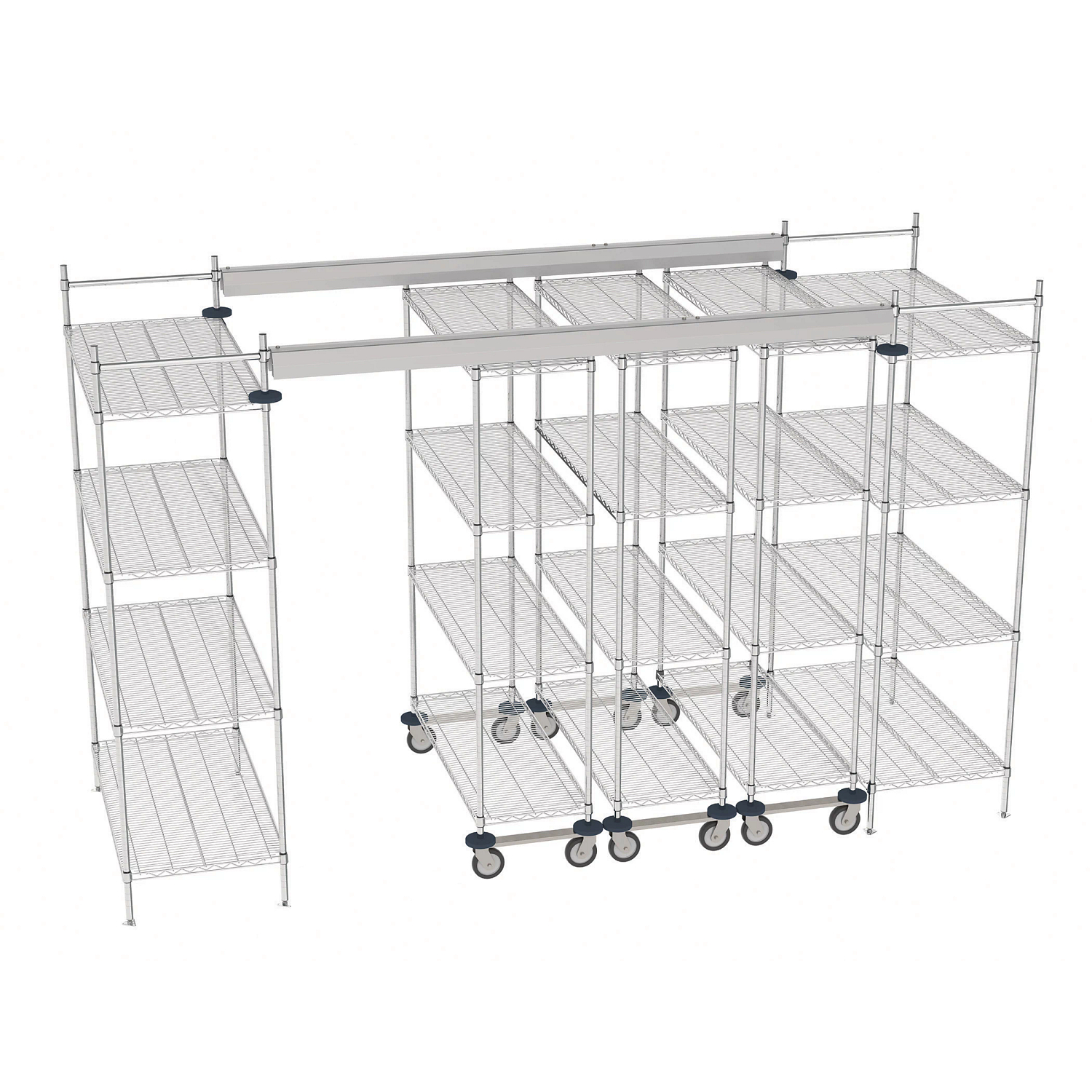 Metro Overhead Track High-Density Shelving System for 12 ft. Spaces