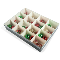 Gaylord Archival® Clear Lid 16-Compartment Ornament Box Gaylord Archival® Clear Lid 16-Compartment Ornament Box