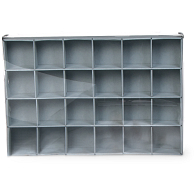 Gaylord Archival® E-flute Clear Lid 24-Capacity Multi-Divider Box Gaylord Archival® E-flute Clear Lid 24-Capacity Multi-Divider Box