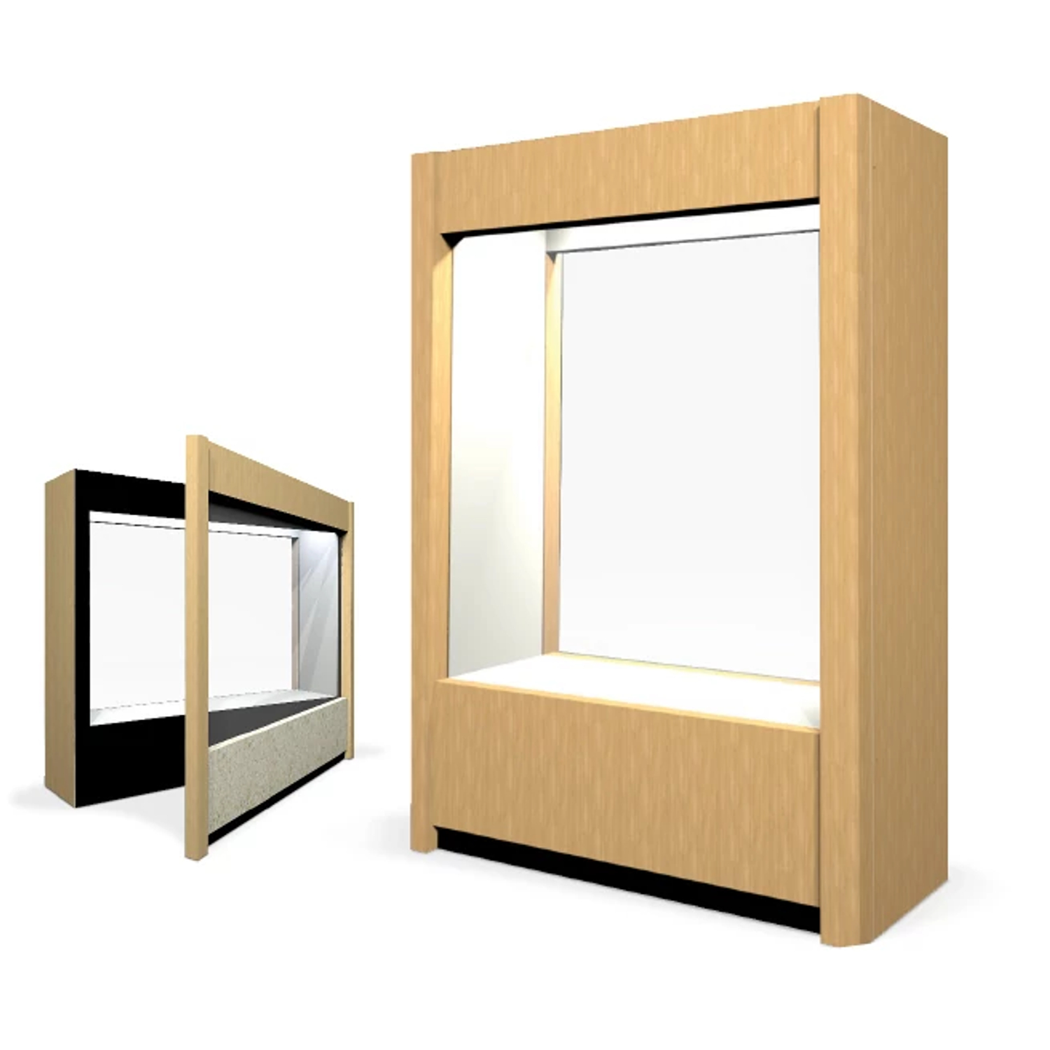 Gaylord Archival® Sierra™ Whitney Double-Sided Glass Gallery Case