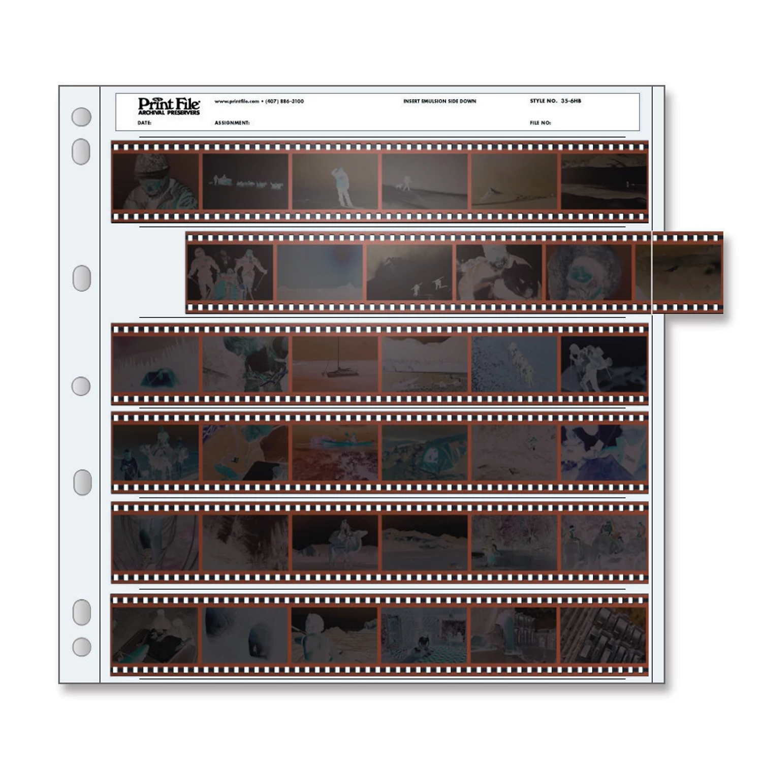 Print File® Polyethylene 35mm Negative Preservers (100-Pack)