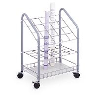 Safco® 20-Compartment Wire Mobile Roll Storage Safco® 20-Compartment Wire Mobile Roll Storage