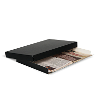 Gaylord Archival&#174; Black Barrier Board Drop-Front Newspaper/Print Box