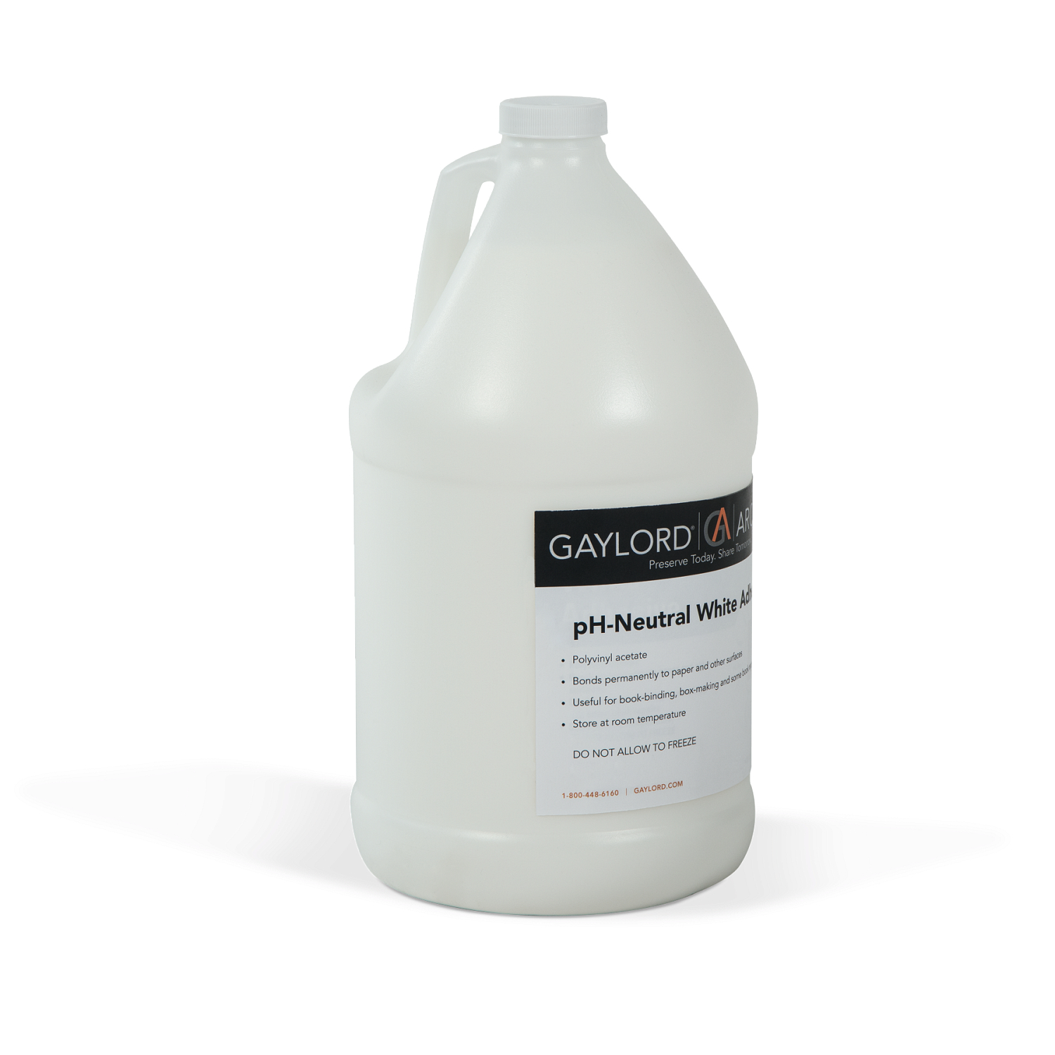 Gaylord Archival® White pH Neutral Adhesive (1 Gallon)