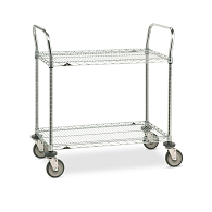 Metro Heavy-Duty 2-Tier Wire Utility Cart Metro Heavy-Duty 2-Tier Wire Utility Cart