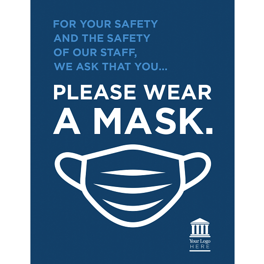 "Please Wear a Mask" Custom Vinyl Window Clings (4-Pack)