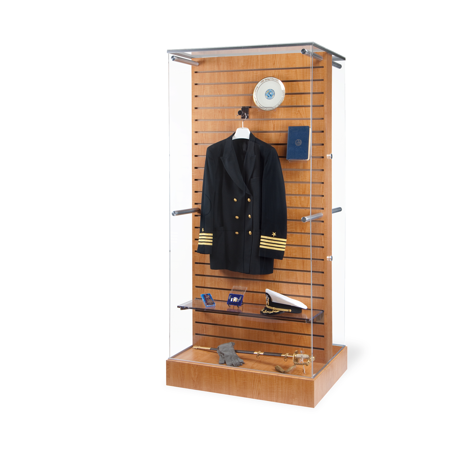 Gaylord Archival® Rollie Freestanding Double-Sided Mobile Exhibit Case