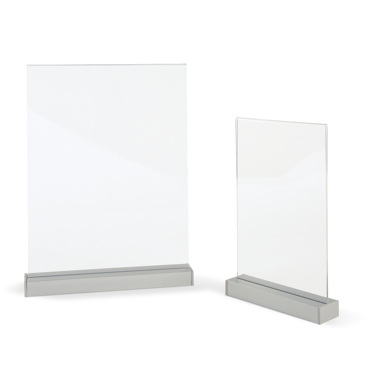 Acrylic Double-Sided Tabletop Sign Holder with Block Base