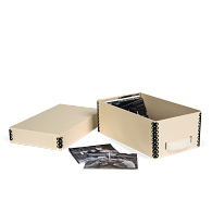 Gaylord Archival® Light Tan B-Flute Corrugated Shallow Lid Photo & Print Box with Handle Gaylord Archival® Light Tan B-Flute Corrugated Shallow Lid Photo & Print Box with Handle
