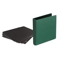 1 1/2" D-Ring Buckram Photo Preservation Album with 50 Black Pages & Protectors 1 1/2" D-Ring Buckram Photo Preservation Album with 50 Black Pages & Protectors