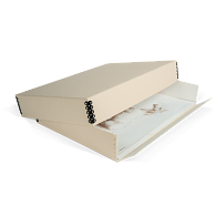 Gaylord Archival&#174; Tan Barrier Board Drop-Front Oversize Print Box