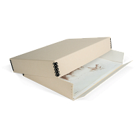 Gaylord Archival&#174; Tan Barrier Board Drop-Front Oversize Print Box