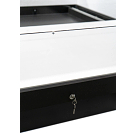 Shown with a custom laminate base and a white linen deck