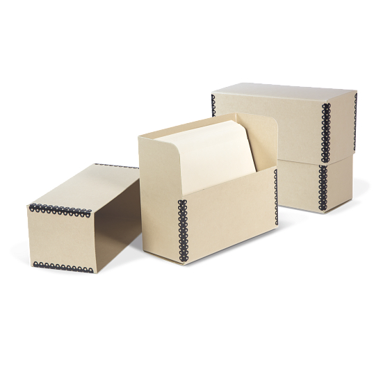 Gaylord Archival&#174; Tan Barrier Board Separate Lid Legal-Size Document Case