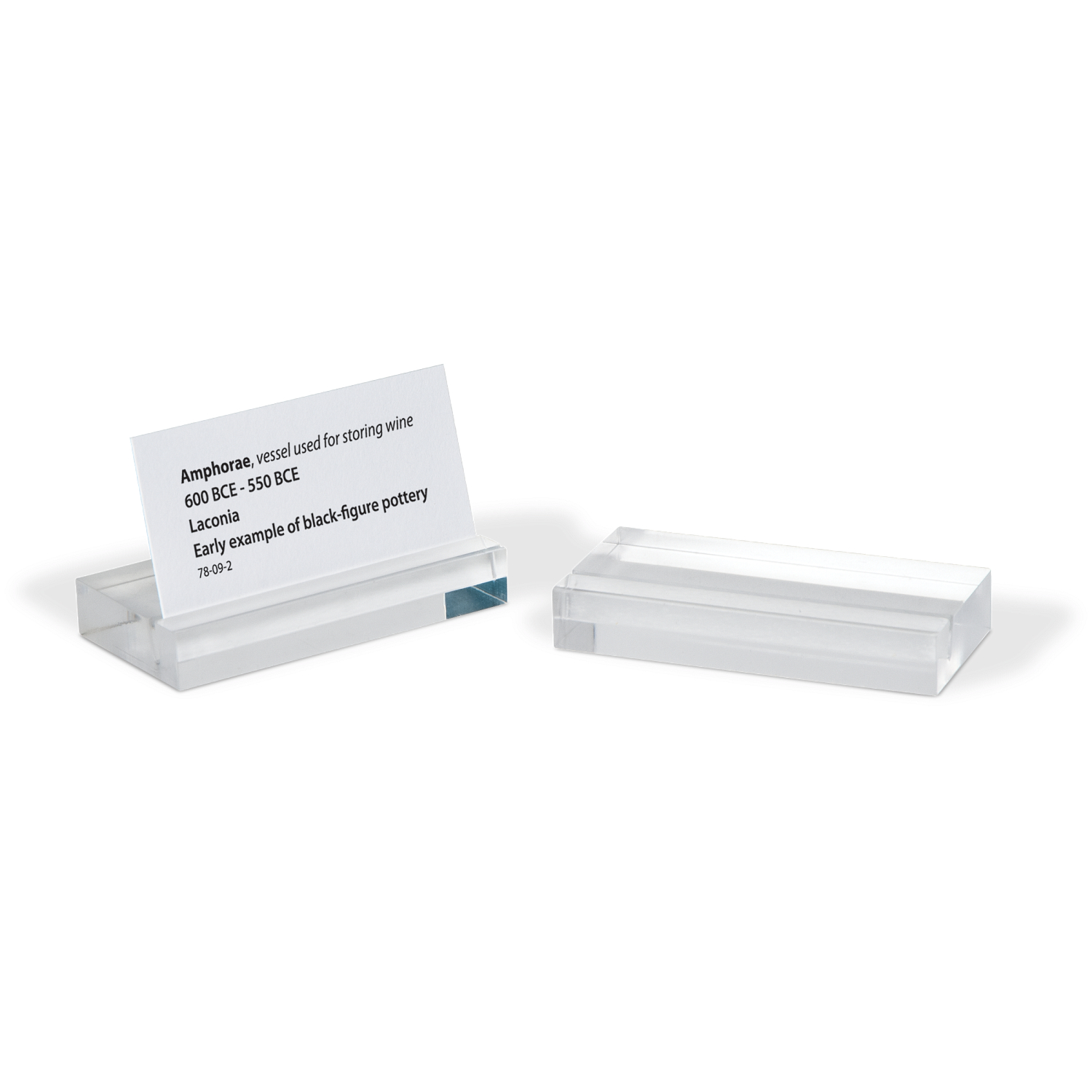 Acrylic Slot Block Label Holders (12-Pack)