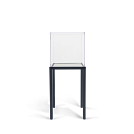 Shown with black powder-coated base and linen deck