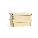 4 3/4H x 11 3/4W x 14 1/4L - Fits 2 (2 levels of 1) in 1 Record Storage Carton. Shown in Light Tan. All boxes sold separately.