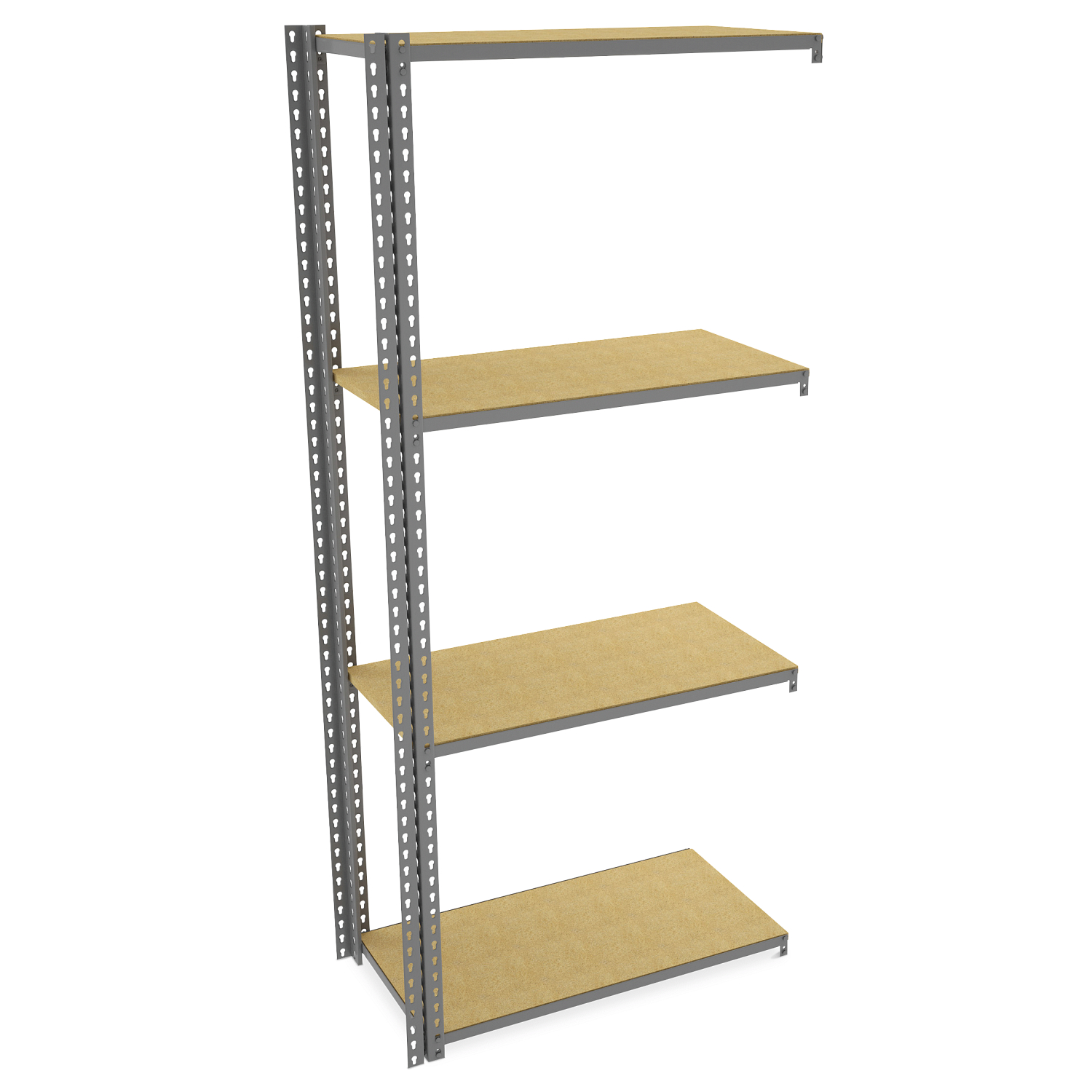 Tennsco Z-Line Boltless 48"W Shelving Adder Unit with Steel Shelves