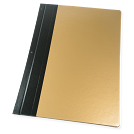 Gold cover with black binding