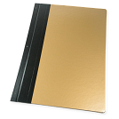 Gold cover with black binding