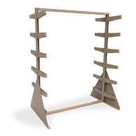 Double-Sided Freestanding Textile Roll Storage Rack Double-Sided Freestanding Textile Roll Storage Rack