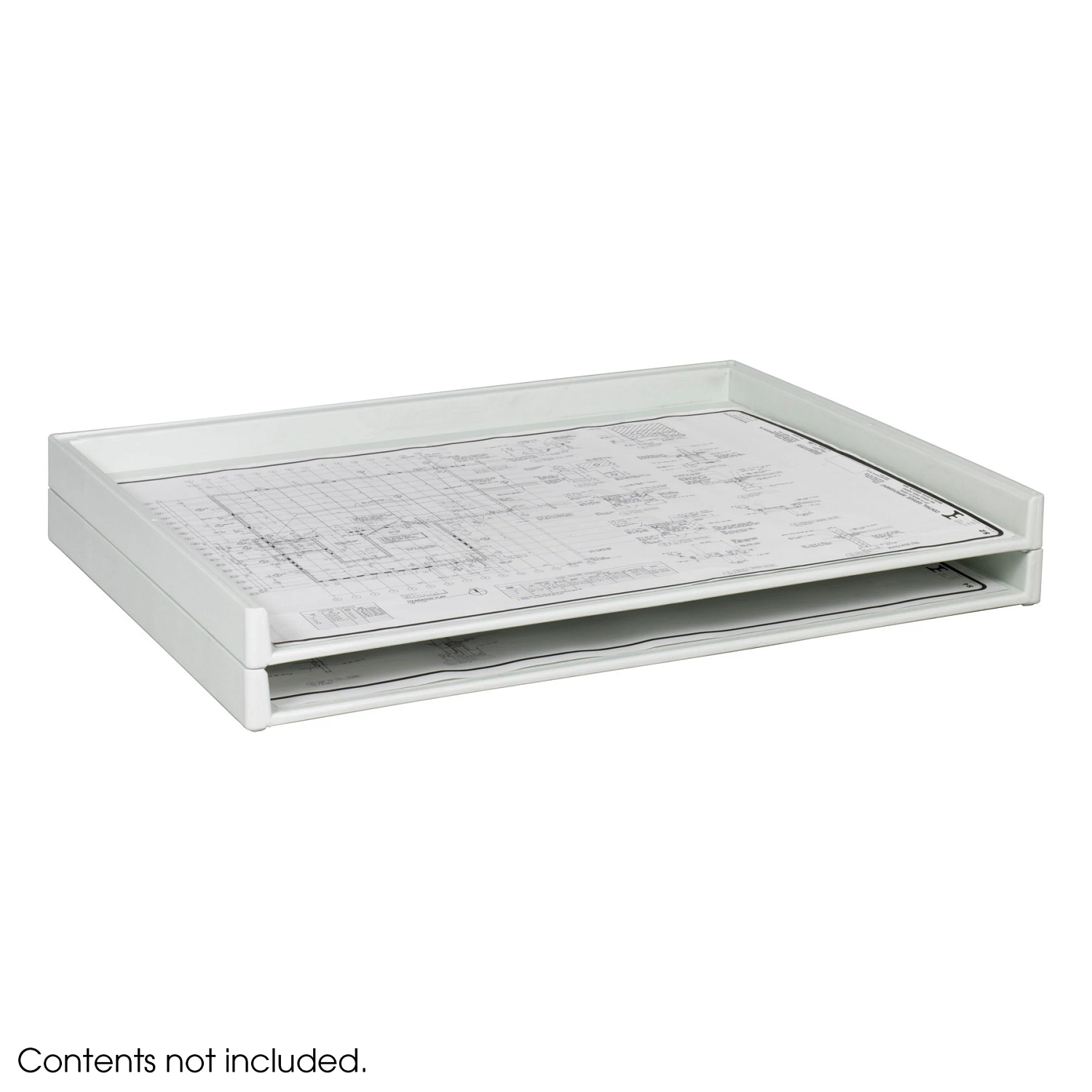 Safco® 45 1/4" Horizontal Stacking Trays (2-Pack)