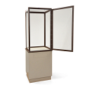 Hinged door allows for easy single-person access. 
Case shown with optional silica gel compartment and exterior access door.