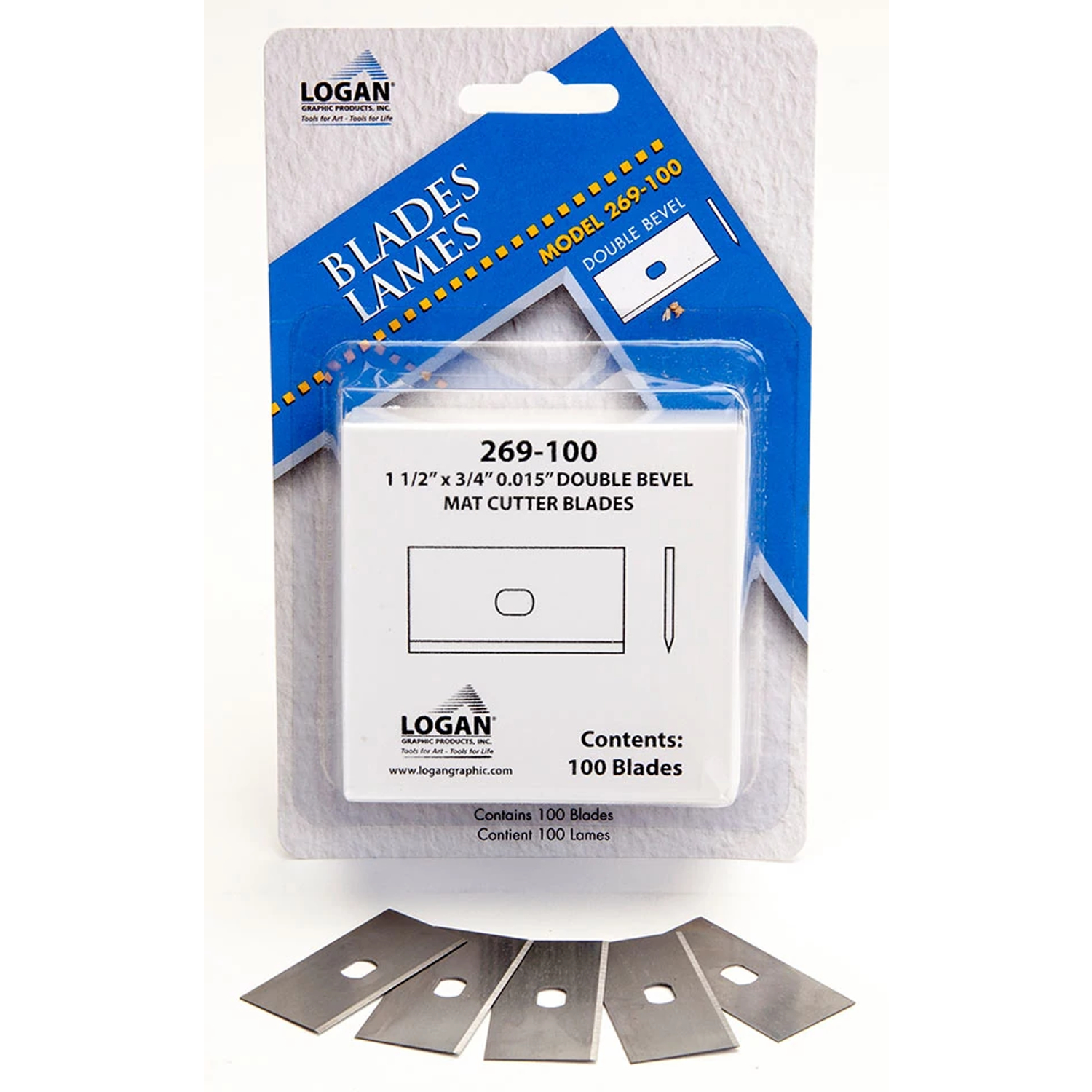 Logan Replacement Blades for Framer's Edge Mat Cutter (100-Pack)