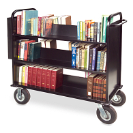 Gaylord Archival&#174; The Book Beast&#153; 3-Tier Double-Sided Sloped Shelf Steel Book Truck