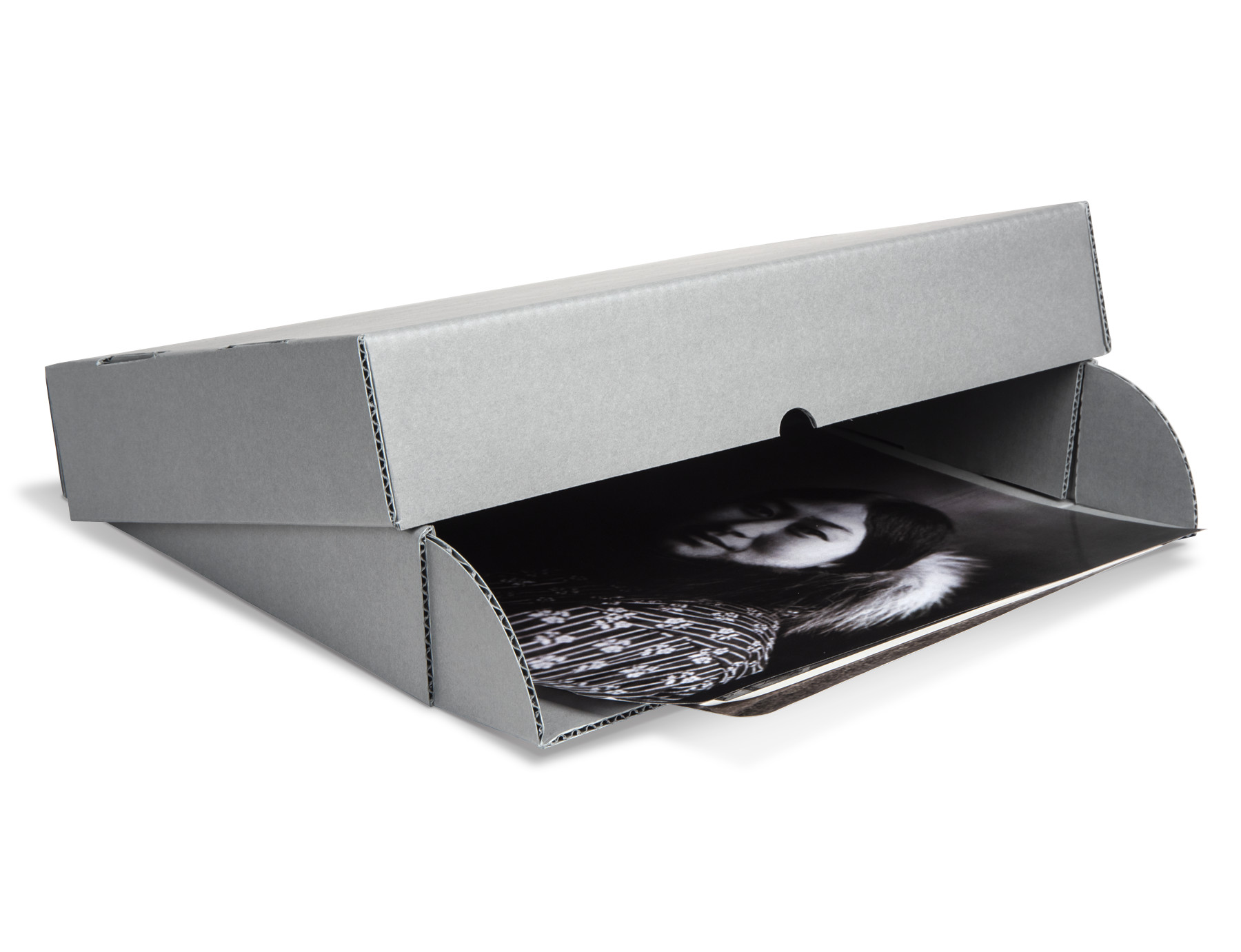 Gaylord Archival® B-flute Drop-Front Clamshell Box