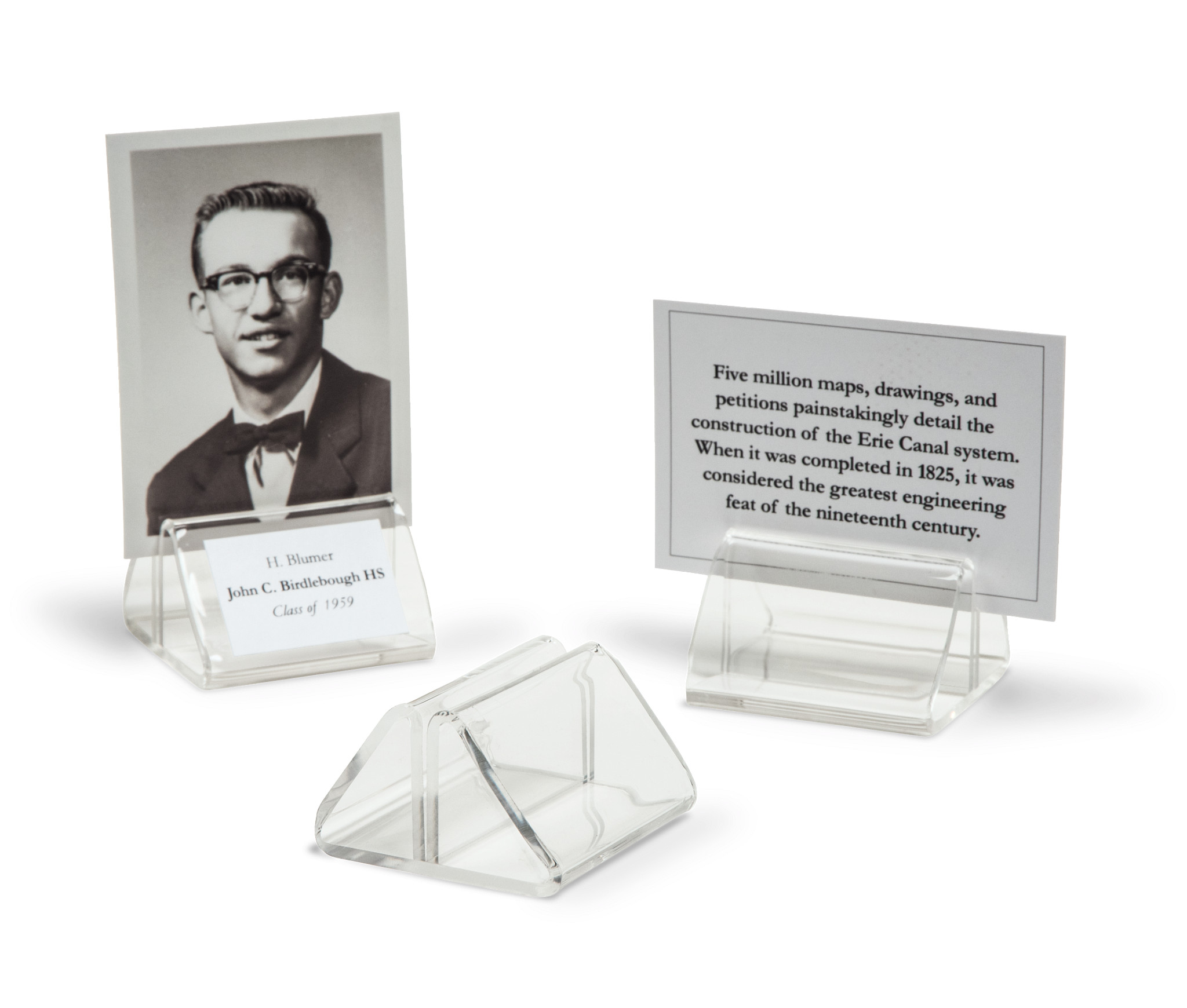 Acrylic Label Front Pinch Clips (12-Pack)