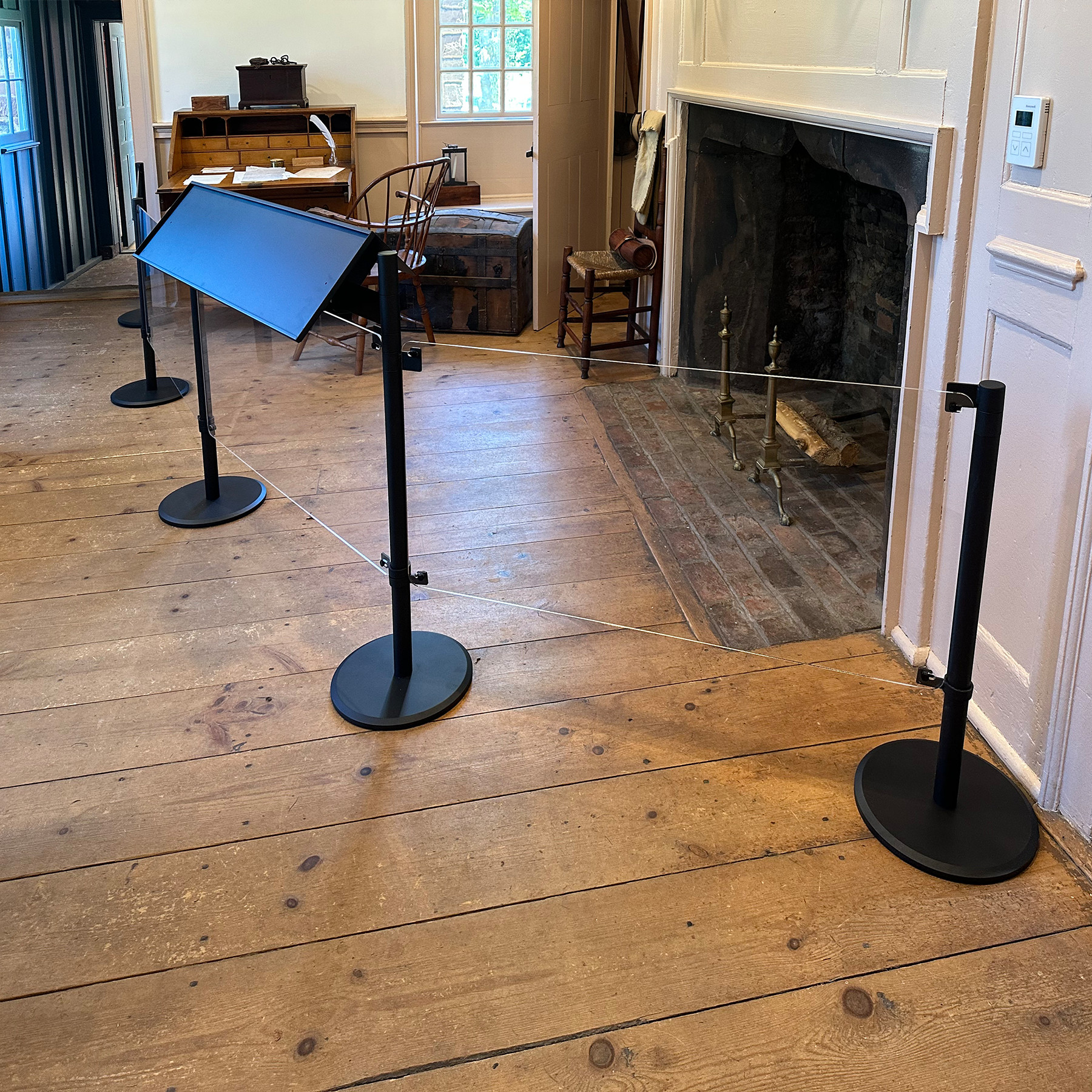 Lower Acrylic Barrier Panel for MuseumRails Modular Reader Rail System