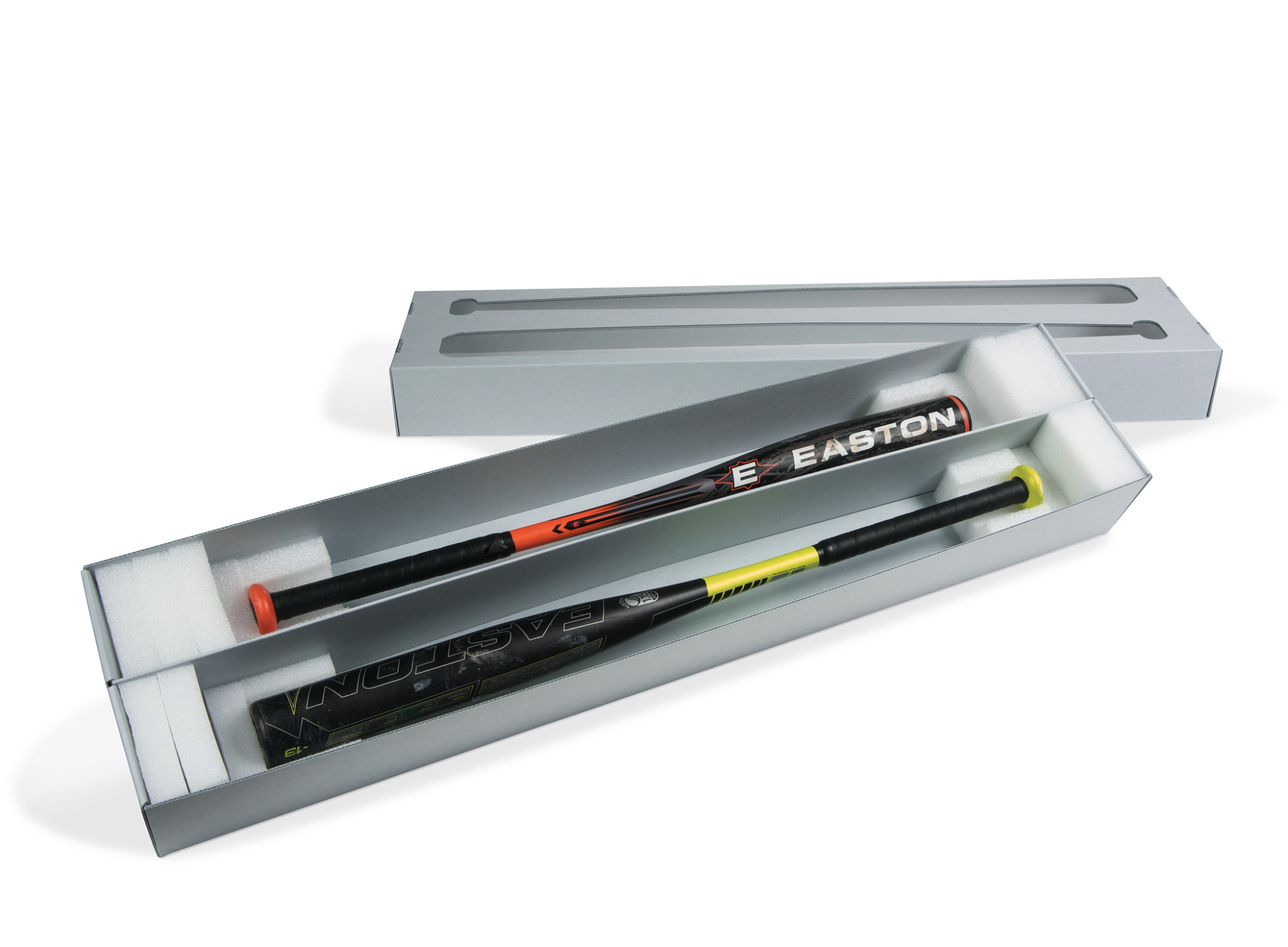 Gaylord Archival® E-flute Clear Lid 2-Baseball Bat Box