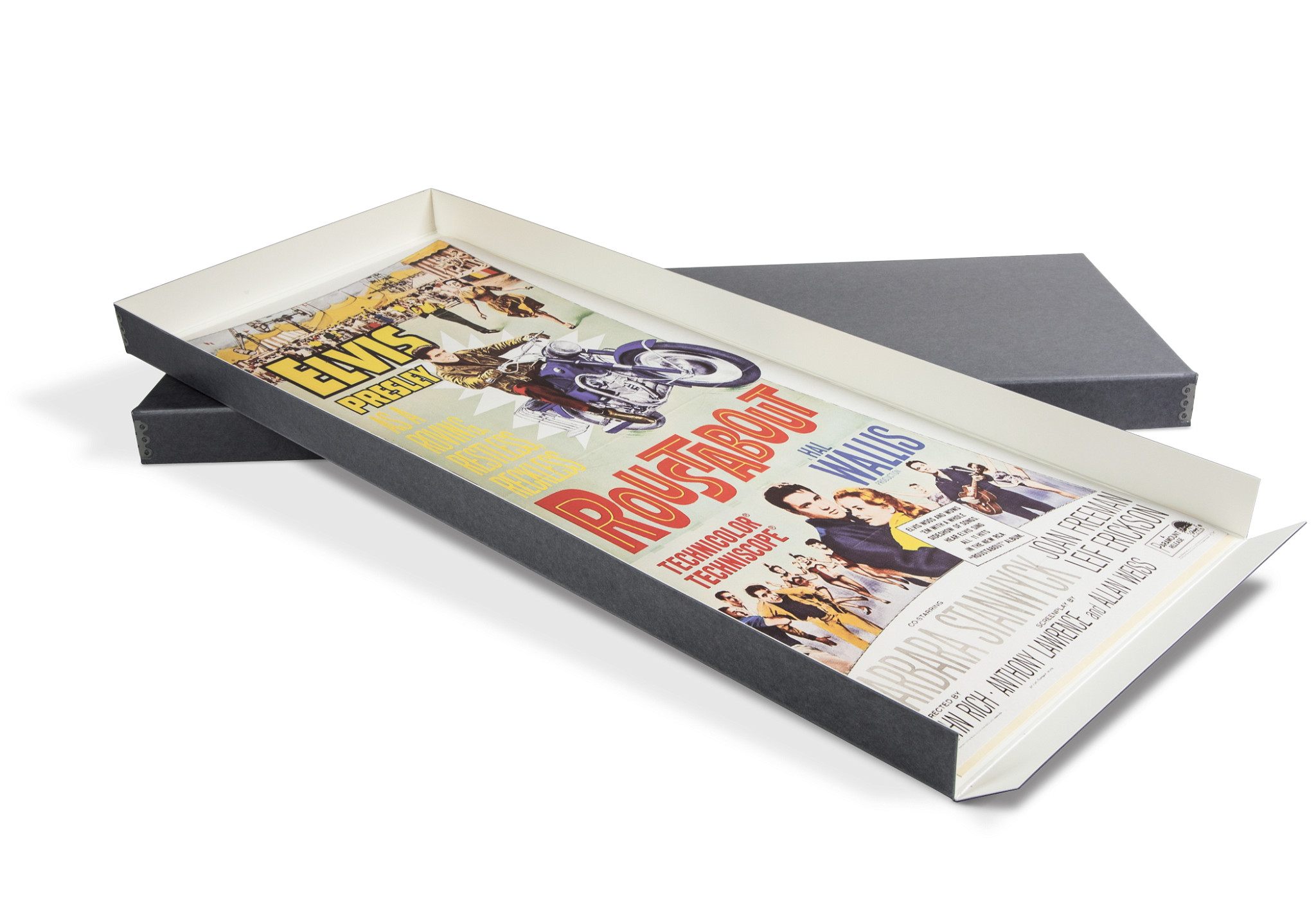 Gaylord Archival® Blue/Grey Barrier Board Drop-Front Insert Sheet Poster Box