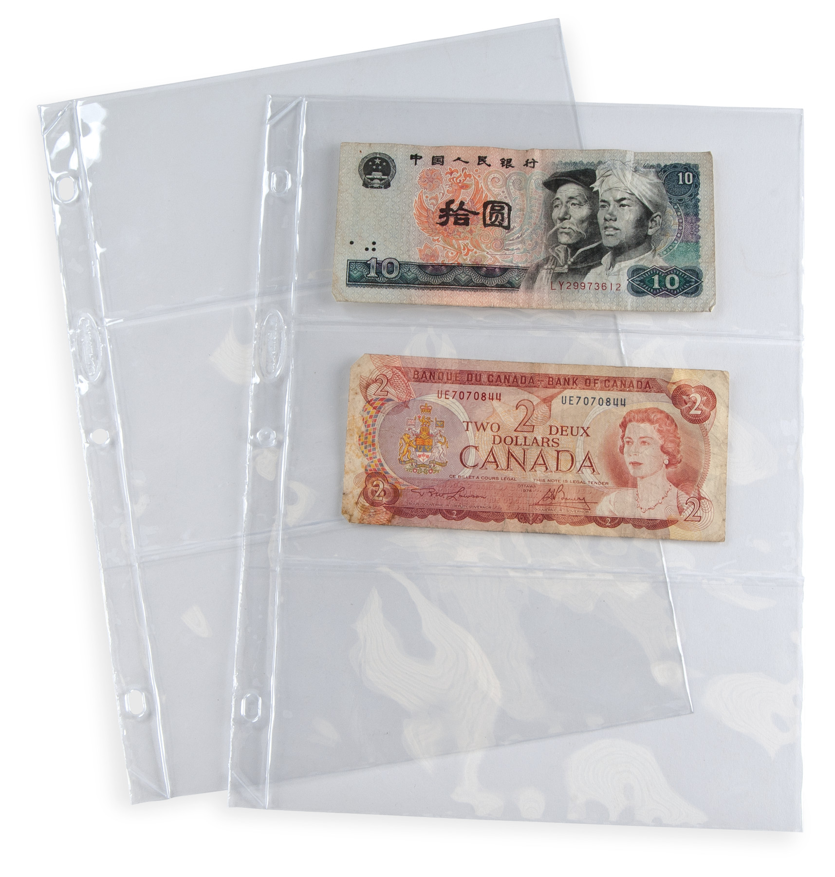 Archival Polyester 3-Pocket Currency Page