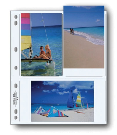 Print File® 8 mil Polypropylene Album Pages for 4 x 6" Prints (25-Pack)