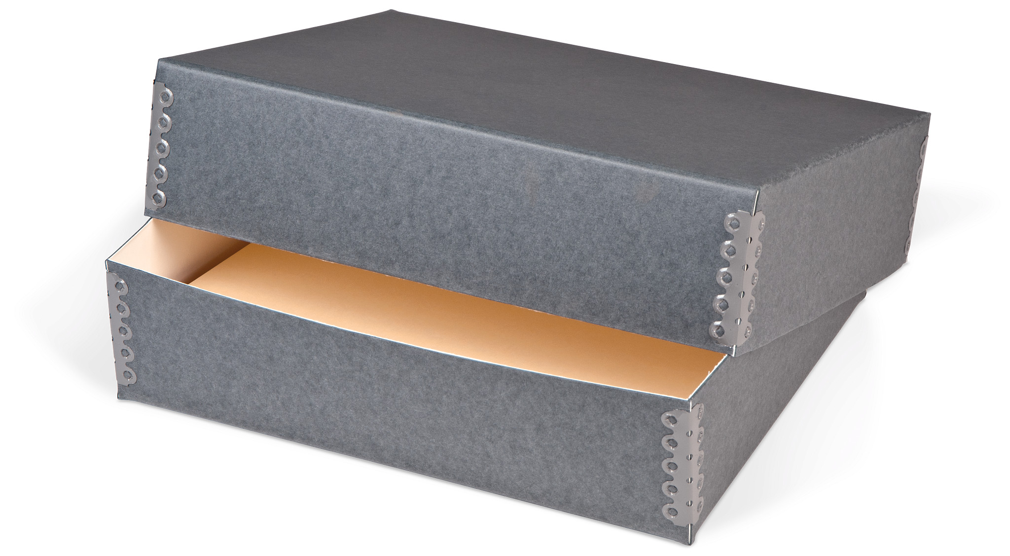 Gaylord Archival® Blue/Grey Barrier Board Deep Lid Print Box