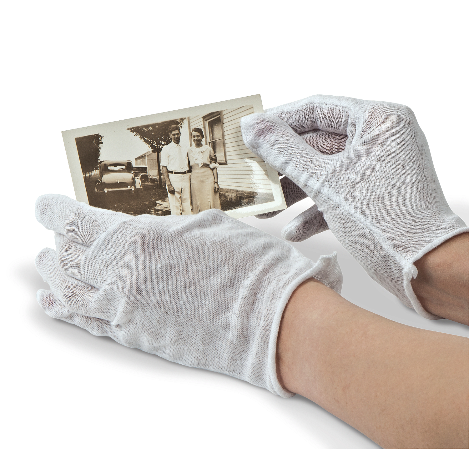 Disposable top cotton gloves