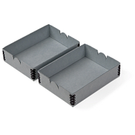 Gaylord Archival&#174; Blue E-flute 4 3/8 x 6" Internal Trays for Modular Box System (2-Pack)