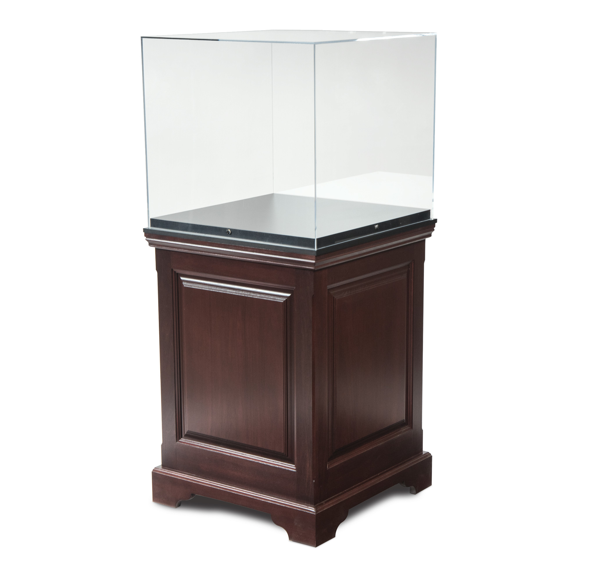 Gaylord Archival® Hudson Chester Raised Panel Pedestal Exhibit Case with UV Acrylic & Humidity Control