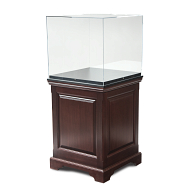 Gaylord Archival&#174; Hudson&#153; Chester Raised Panel Pedestal Exhibit Case with UV Acrylic & Humidity Control